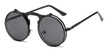 Load image into Gallery viewer, Peekaboo vintage round steampunk sunglasses