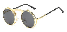 Load image into Gallery viewer, Peekaboo vintage round steampunk sunglasses