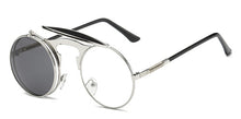 Load image into Gallery viewer, Peekaboo vintage round steampunk sunglasses
