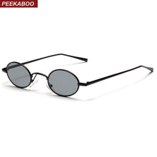 Load image into Gallery viewer, Peekaboo black small oval sunglasses