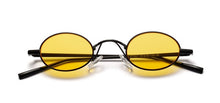 Load image into Gallery viewer, Peekaboo black small oval sunglasses