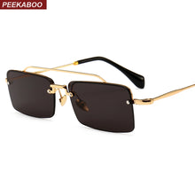 Load image into Gallery viewer, Peekaboo retro rectangle sunglasses