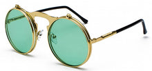 Load image into Gallery viewer, Peekaboo vintage round steampunk sunglasses