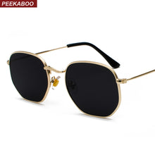 Load image into Gallery viewer, Peekaboo gold square sunglasses