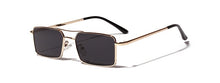 Load image into Gallery viewer, Peekaboo gold rectangular sunglasses