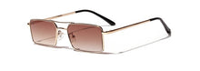 Load image into Gallery viewer, Peekaboo gold rectangular sunglasses