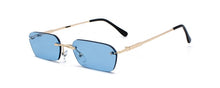 Load image into Gallery viewer, Peekaboo rimless rectangle sunglasses