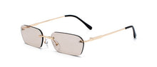 Load image into Gallery viewer, Peekaboo rimless rectangle sunglasses