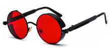 Load image into Gallery viewer, Peekaboo metal round steampunk sunglasses