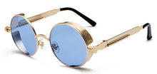 Load image into Gallery viewer, Peekaboo metal round steampunk sunglasses