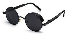 Load image into Gallery viewer, Peekaboo metal round steampunk sunglasses