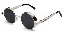 Load image into Gallery viewer, Peekaboo metal round steampunk sunglasses