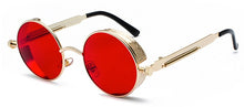 Load image into Gallery viewer, Peekaboo metal round steampunk sunglasses